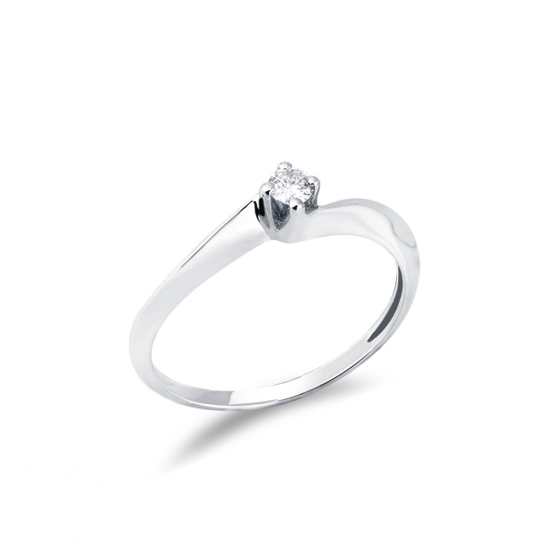 Anello solitario Emozione diamante 0,10 ct 
