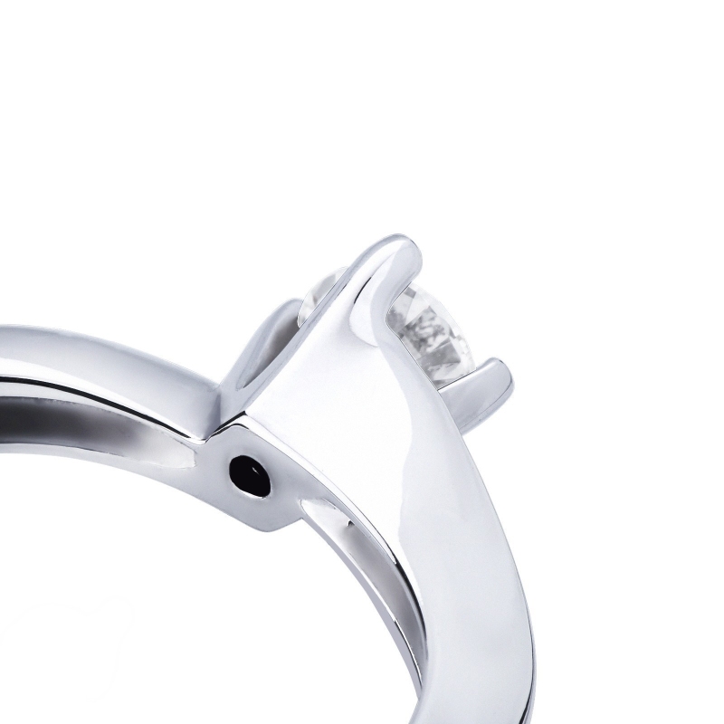 Anello solitario Emozione in oro bianco 18k 0.40 ct