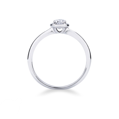 White gold 18k 4 claw solitaire diamond ring 0,25 ct