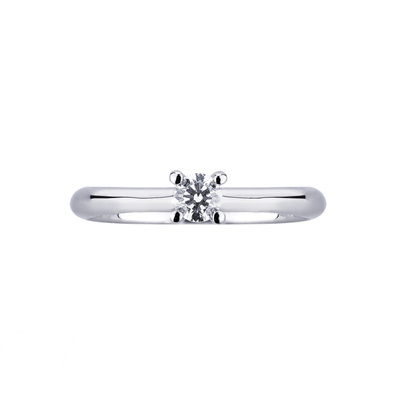 Anello solitario Sospiro 0.20 ct oro bianco 18k