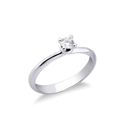 Anello solitario Sospiro 0.20 ct oro bianco 18k