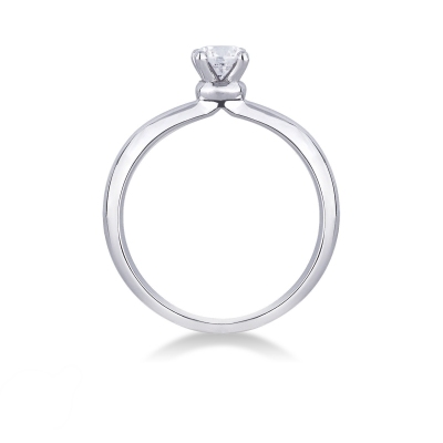 Anello solitario Sospiro 0,40 ct oro bianco 18k