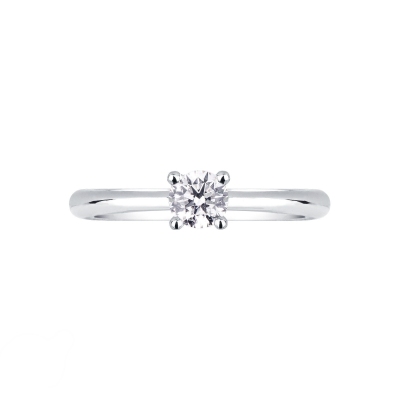 Anello solitario Sospiro 0,40 ct oro bianco 18k
