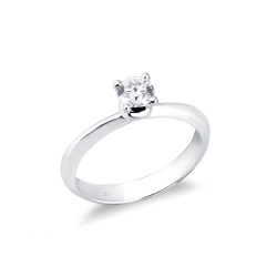Anello solitario Sospiro 0,40 ct oro bianco 18k