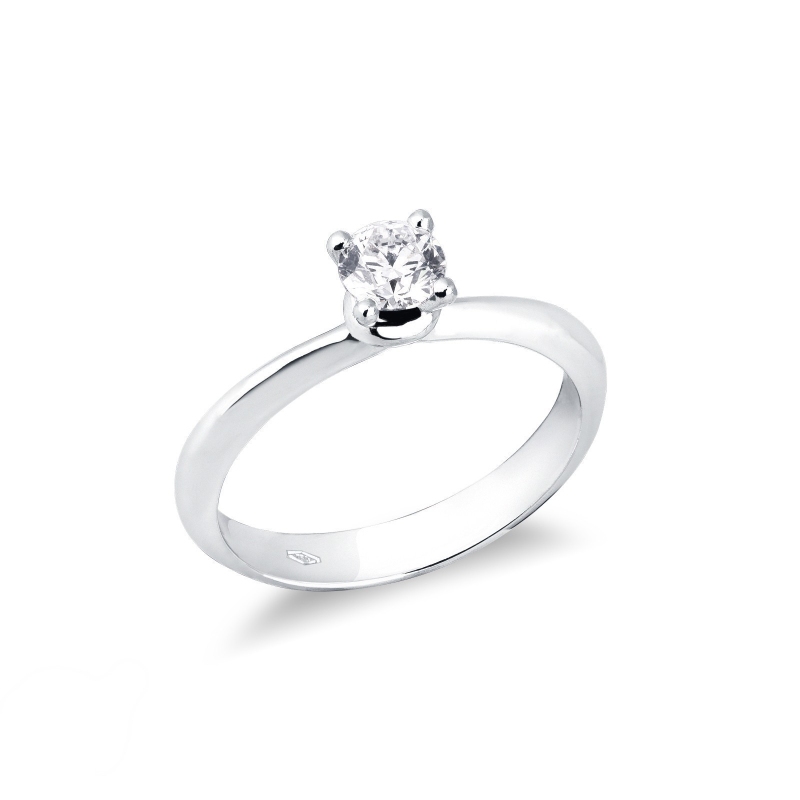 Anello solitario Sospiro 0,40 ct oro bianco 18k