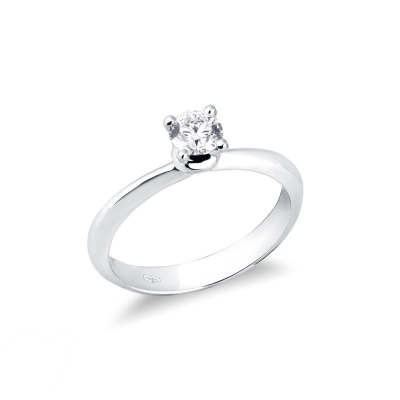 Anello solitario Sospiro 0,40 ct oro bianco 18k