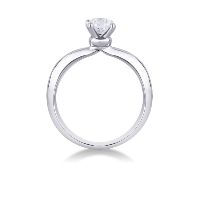 Anello fidanzamento Sospiro oro bianco con diamante 0,70 ct 