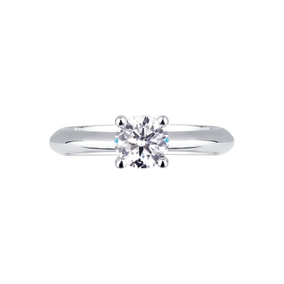 Anello fidanzamento Sospiro oro bianco con diamante 0,70 ct 