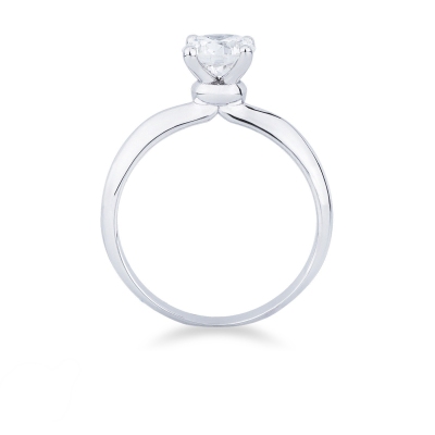 Anello fidanzamento Sospiro 0.90 ct in oro bianco 18k