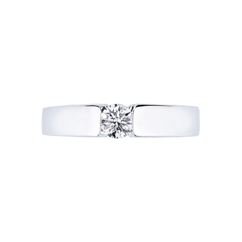 Solitario Anello Unico 0,30 ct in oro bianco 18k