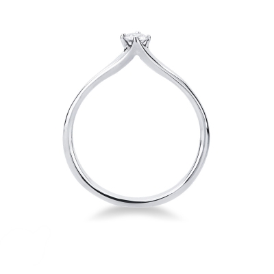 Anello Solitario Imperiale 0,15 ct Oro Bianco