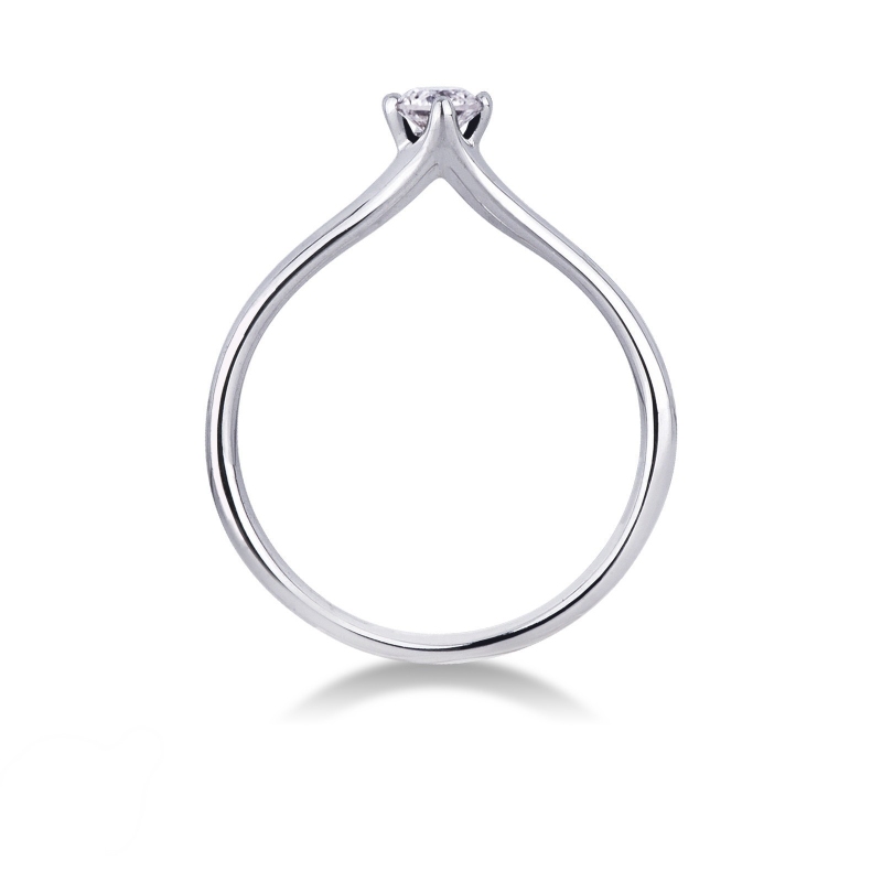 Anello Solitario Imperiale 0,20 ct Oro Bianco