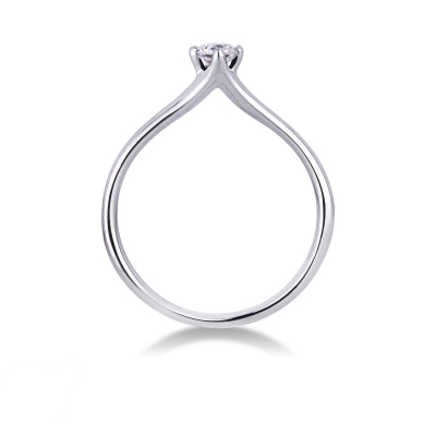 Anello Solitario Imperiale 0,20 ct Oro Bianco