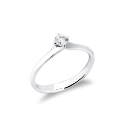 Anello Solitario Imperiale 0,20 ct Oro Bianco