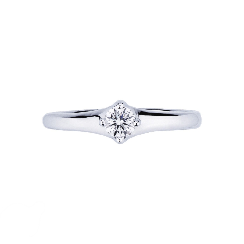Solitario Imperiale con diamante 0,25 ct in Oro Bianco