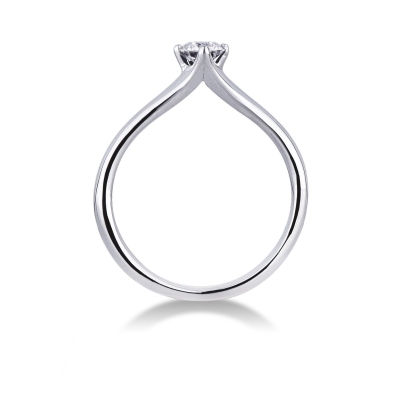 Anello Solitario Imperiale 0,30 ct in Oro Bianco