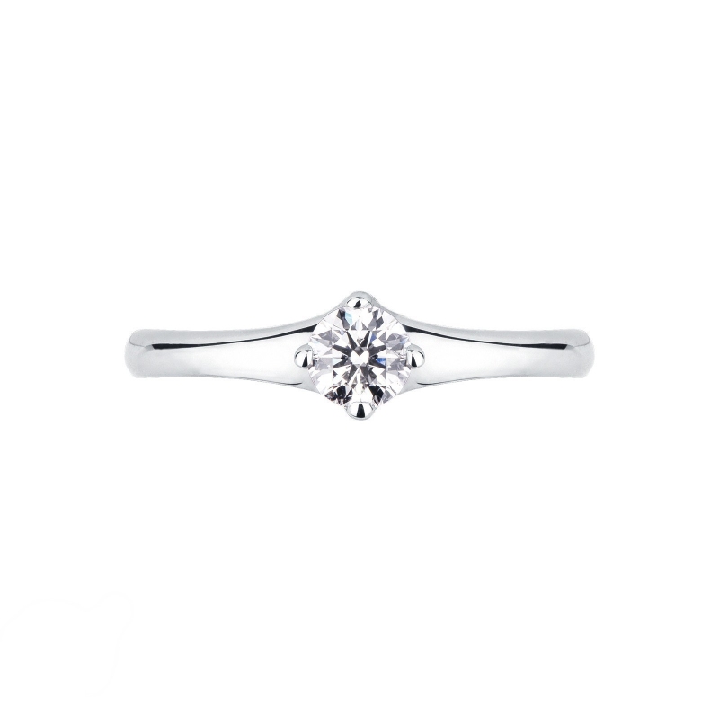 Anello Solitario Imperiale 0,30 ct in Oro Bianco