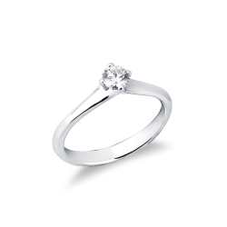 Anello Solitario Imperiale 0,30 ct in Oro Bianco