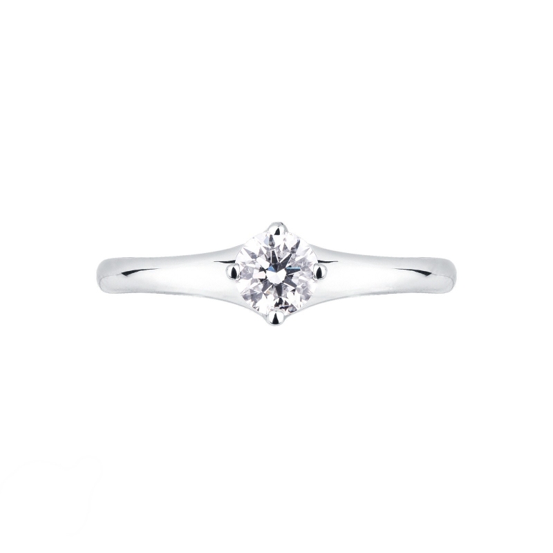 Anello Solitario Imperiale con diamante 0,40 ct in Oro Bianco