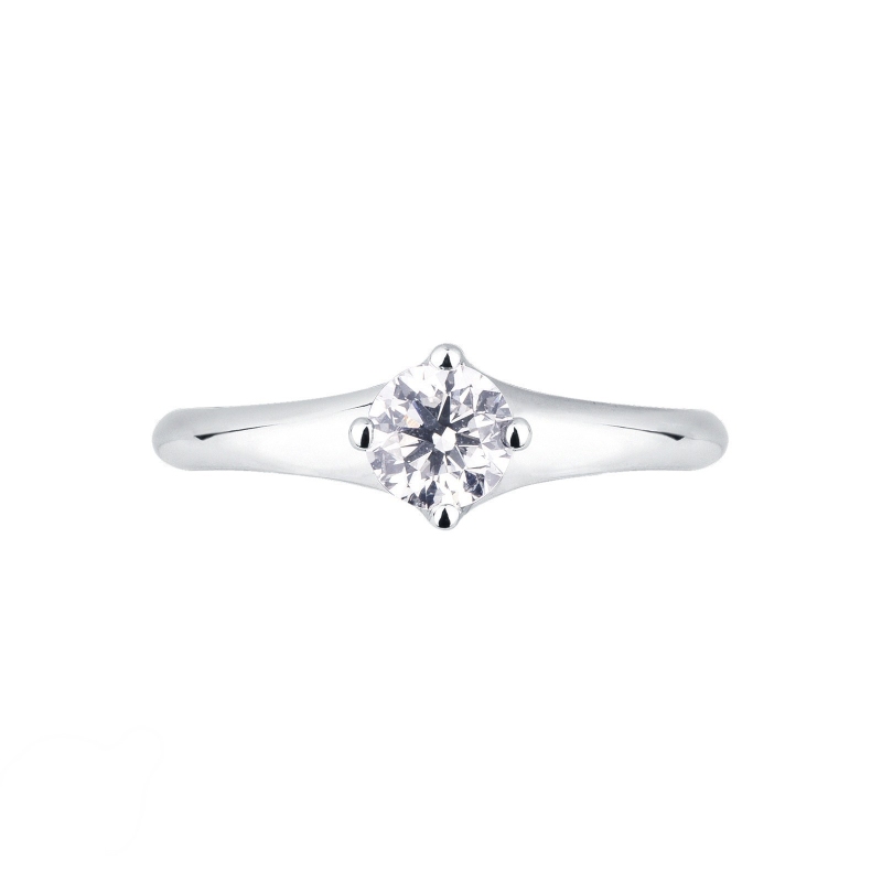 Anello Fidanzamento Imperiale 0,50 ct in Oro Bianco