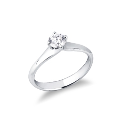 Anello Fidanzamento Imperiale 0,50 ct in Oro Bianco