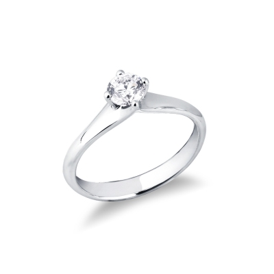 Anello Fidanzamento Imperiale 0,50 ct in Oro Bianco