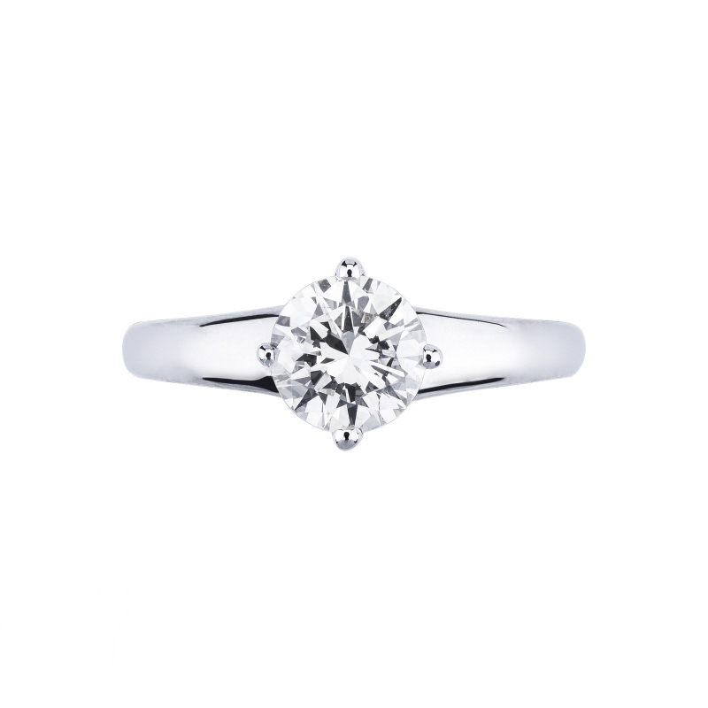 Anello Fidanzamento Imperiale in Oro Bianco 0,90 ct