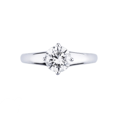 Anello Fidanzamento Imperiale in Oro Bianco 0,90 ct