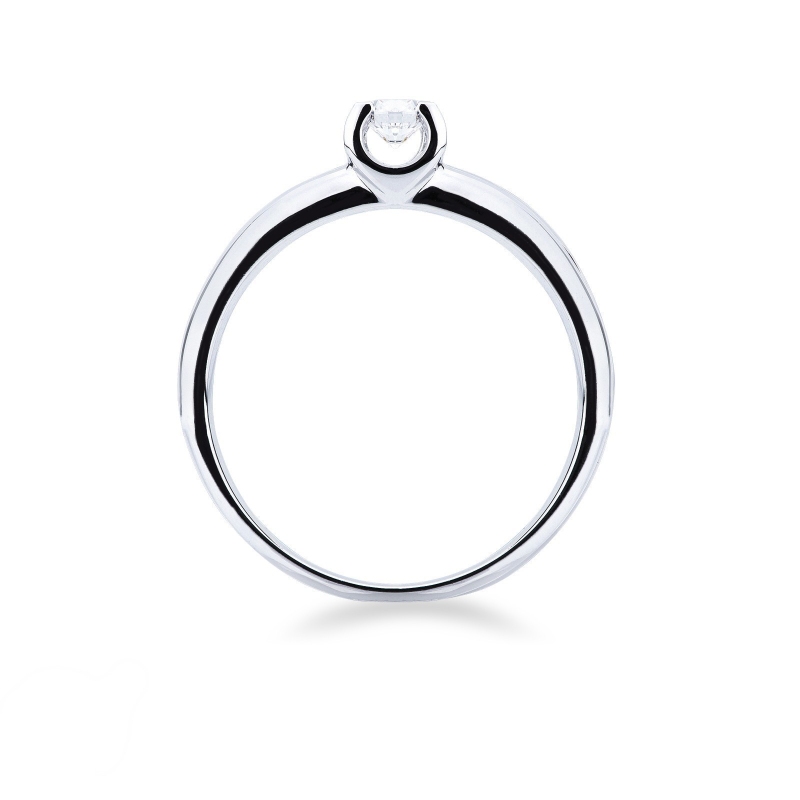 4 claw solitaire ring 0,10 ct