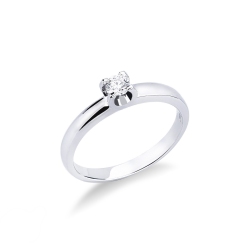 4 claw solitaire ring 0,10 ct
