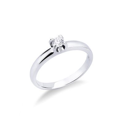 4 claw solitaire ring 0,10 ct