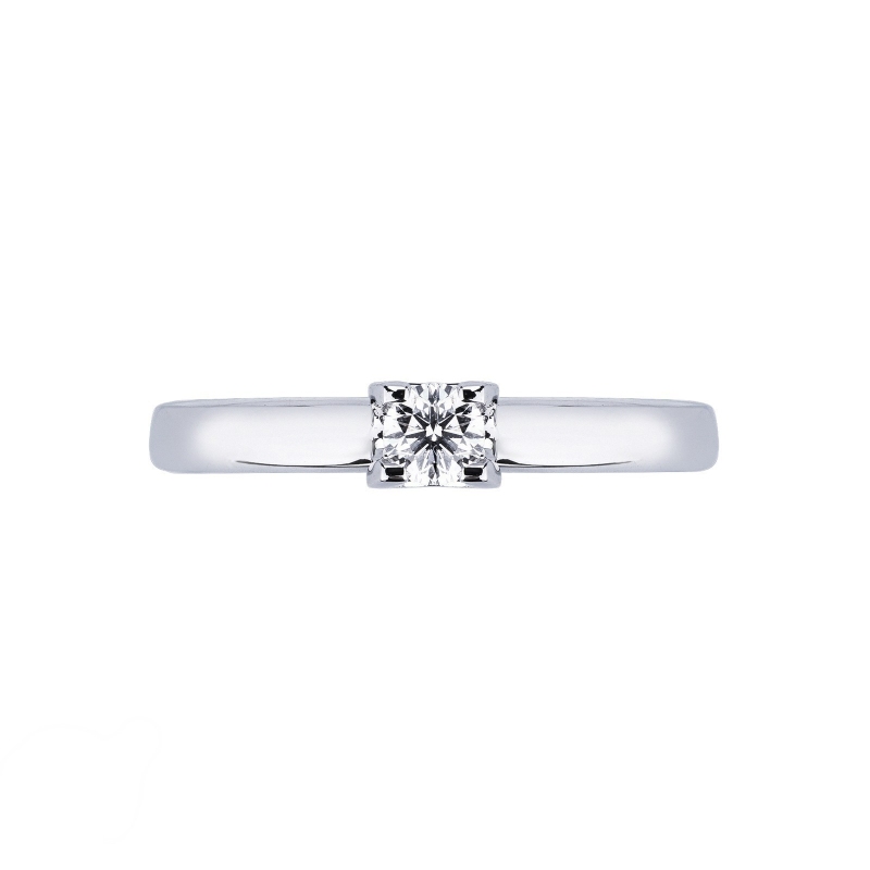 Anello Solitario Legame 0,15 ct Oro Bianco 18k 