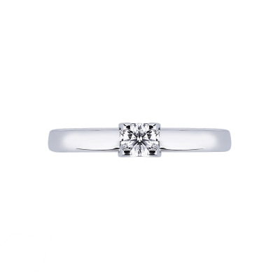 Anello Solitario Legame 0,15 ct Oro Bianco 18k 