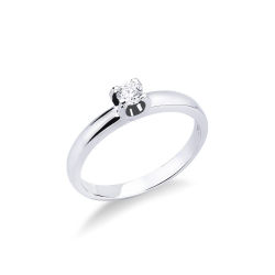 Anello Solitario Legame 0,15 ct Oro Bianco 18k 