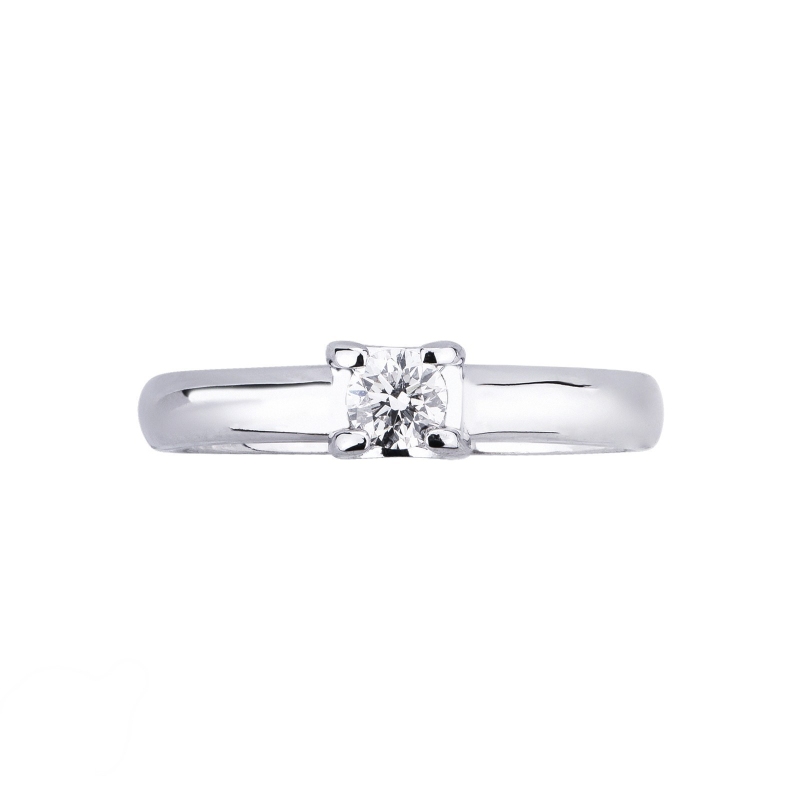 Anello Solitario Legame 0,20 ct Oro Bianco 750