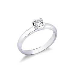 Anello Solitario Legame 0,20 ct Oro Bianco 750