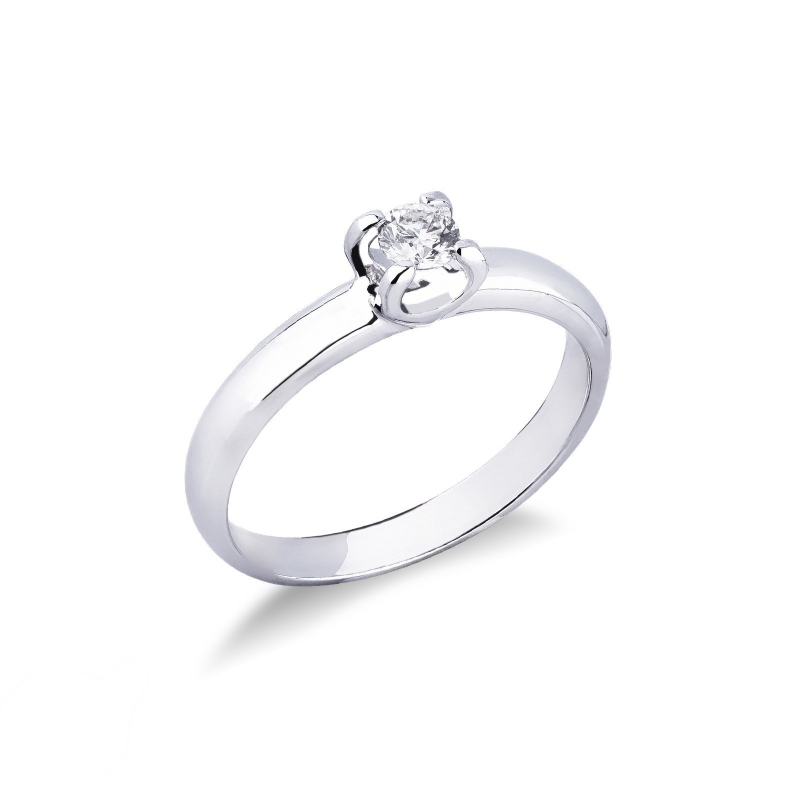 Anello Solitario Legame 0,20 ct Oro Bianco 750