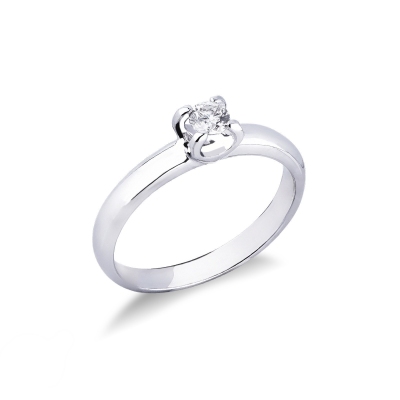 Anello Solitario Legame 0,20 ct Oro Bianco 750
