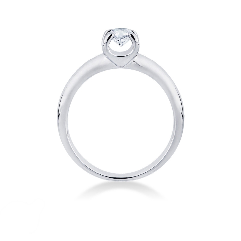 Anello Solitario Legame diamante 0,40 ct in Oro Bianco