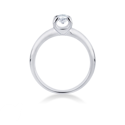 Anello Solitario Legame diamante 0,40 ct in Oro Bianco
