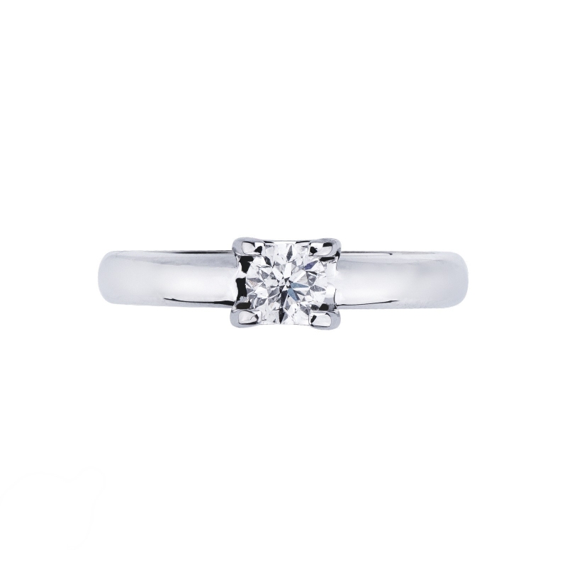 Anello Solitario Legame diamante 0,40 ct in Oro Bianco