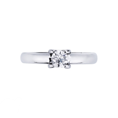 Anello Solitario Legame diamante 0,40 ct in Oro Bianco