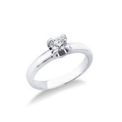 Anello Solitario Legame diamante 0,40 ct in Oro Bianco