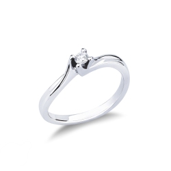 Solitario Amore Mio Armonia 0,10 ct Oro Bianco