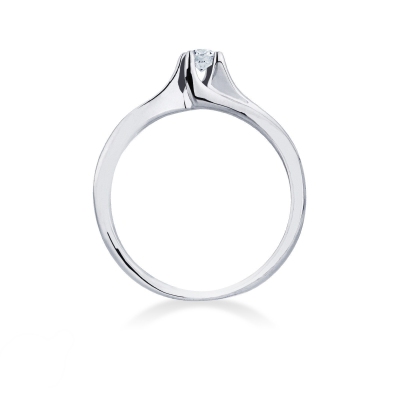Anello Solitario Armonia 0,15 ct Oro Bianco 