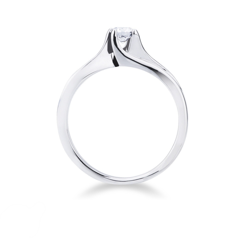 Solitario Armonia Diamante 0,25 ct in Oro Bianco 18k