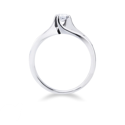 Solitario Armonia Diamante 0,25 ct in Oro Bianco 18k