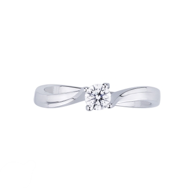 Solitario Armonia Diamante 0,25 ct in Oro Bianco 18k