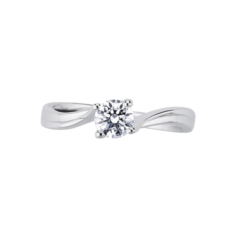 Anello Fidanzamento Armonia diamante 0,50 ct in Oro Bianco 