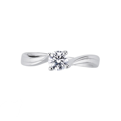 Anello Fidanzamento Armonia diamante 0,50 ct in Oro Bianco 